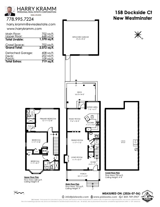 Floor plan for 158 Dockside Court New Westminster, Dockside By Townline