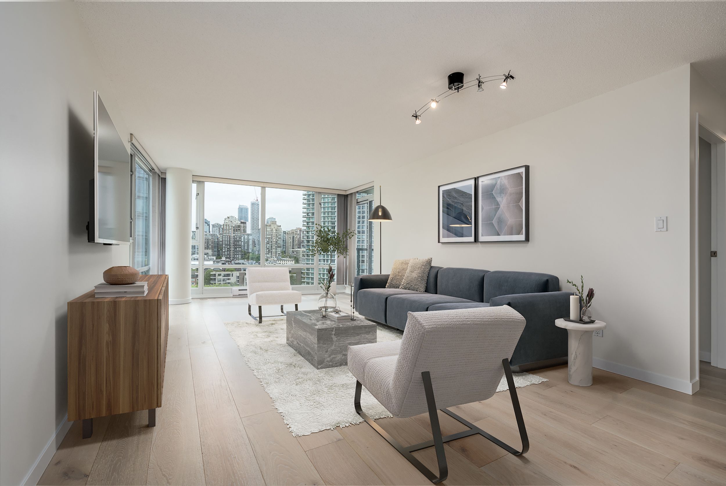 Living area staged